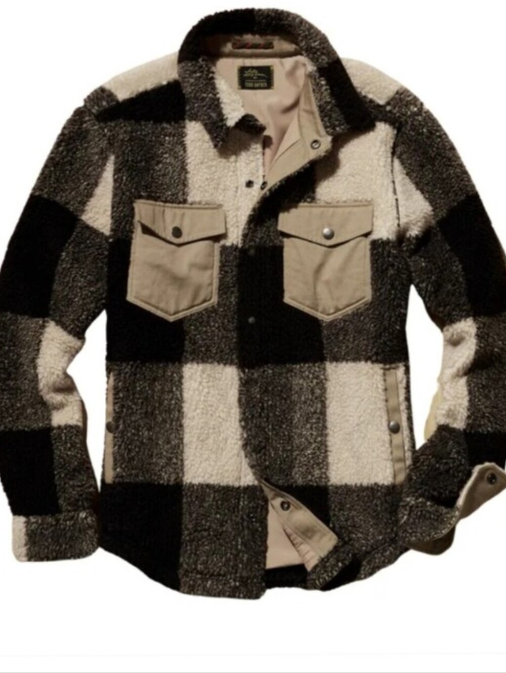 L.L.Bean x Todd Snyder Hi-Pile Sherpa Snap-Front Shirt Jacket Buffalo